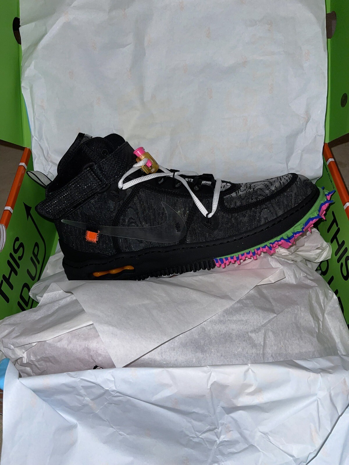 OFF WHITE X NIKE Taglia 13 Nike Air Force 1 x bianco sporco nero 2022