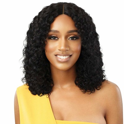 OUTRE THE DAILY UNPROCESSED HUMAN HAIR LACE PART WIG - WET&WAVY NATURAL CURLY 14