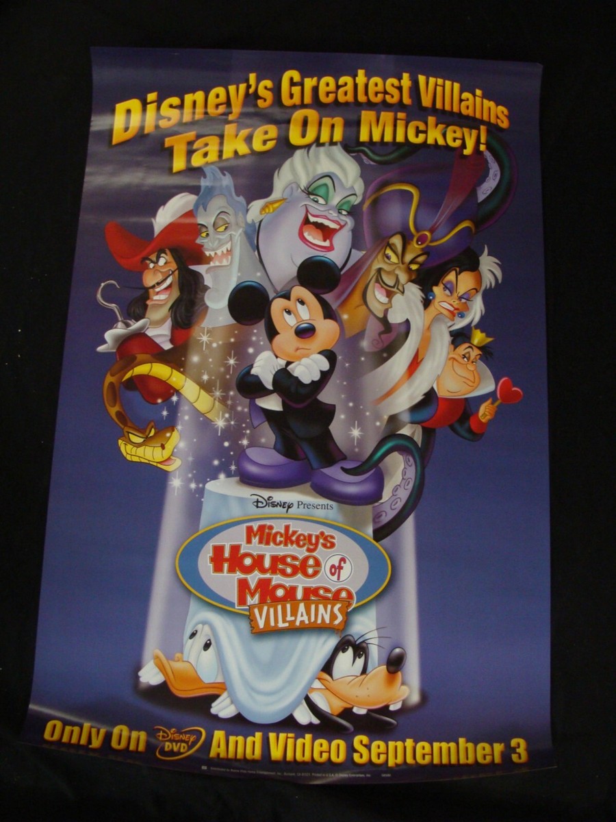 Walt Disney MICKEYS HOUSE OF MOUSE VILLIANS movie poster original