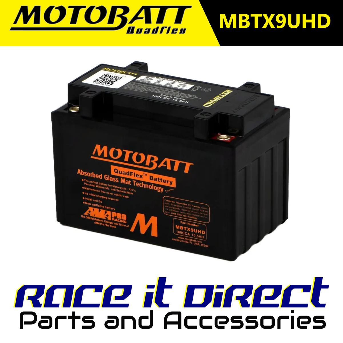 Motobatt Heavy Duty Battery for Kawasaki ZX 636 Ninja ZX-6R 2019