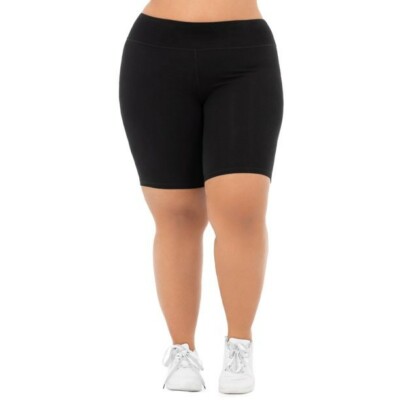 Athletic Works Bike Shorts Women's Plus Size 3X Black Core Active Dri-Works --E9