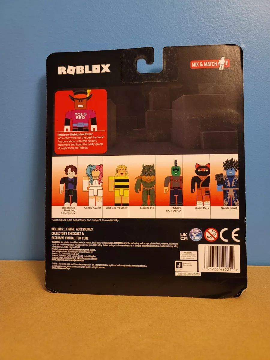 Roblox Avatar Shop Series Collection - Just Bee Yourself + Rainbow  Robloxian Raver Bundle [Includes 2 Exclusive Virtual Items]