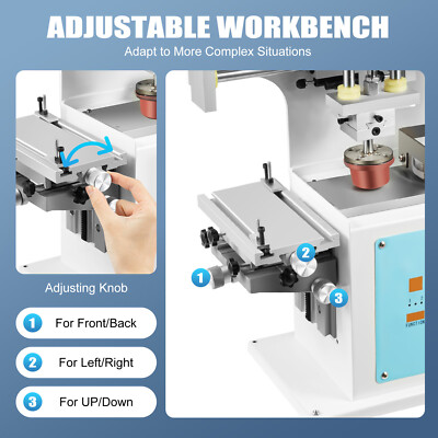 Pneumatic Pad Printer Logo Pad Printing Machine 80x80mm Print Color Performance