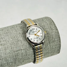 Carriage by Timex Watch Womens 22mm Round Two Tone Stretchy Classic New Battery