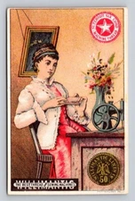 Willimantic Linen Thread Woman Sewing Machine Geo E Hoffman Cressona PA P505
