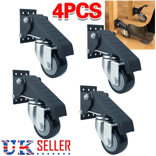 4 x Workbench Retractable Castor Wheels Casters Work Bench Saw Table