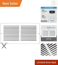 14'' x 8'' Duct Opening Flat Stamped Steel Return Air Grille by - Sidewall ...