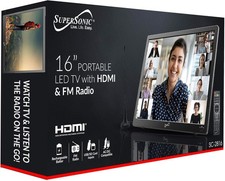 Supersonic SC-2816 16  Portable LED TV with H...