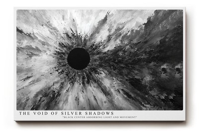 Paul Sinus Wandbild The Void of Silver Shadows Abstract Depth of Light and