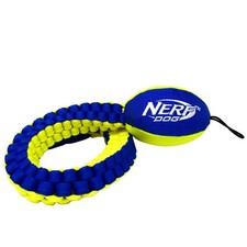 Nerf Dog Chain Tug Dog Toy with Durable Braided Nylon, 25 inch