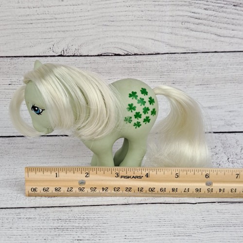 Vintage G1 My Little Pony MLP Minty Mint Green Horse White Hair Shamrocks 1982 - Bild 2 von 15