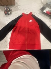 Nike Zip Up Jacket 6-7 Years Medium Kids Red and Black Long Sleeve