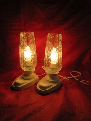 Vintage Nachttischlampen,2er-Set,Steinbach Nala Kuns,70er 80er Retro Space Age