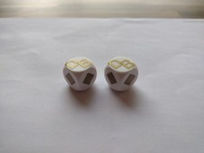 White & Gold Old School BMX Diamond Back Dust Caps