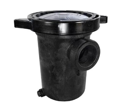 Waterway Plastics 310-6600B 6'' Pump Trap 2'' Union PVC With Lid