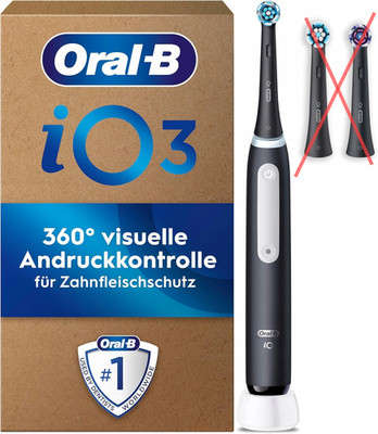 Oral-B iO Series 3 Plus Edition elektrische Zahnbürste mit 3 Aufsteckbürsten