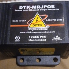 DITEK DTK-MRJPOE Power over Ethernet PoE Surge Protector 10GbE