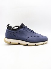Cole Haan Mens 4.Zerogrand Wingtip Oxfords Men  s Size 10.5 M Blue Nubuck C31887