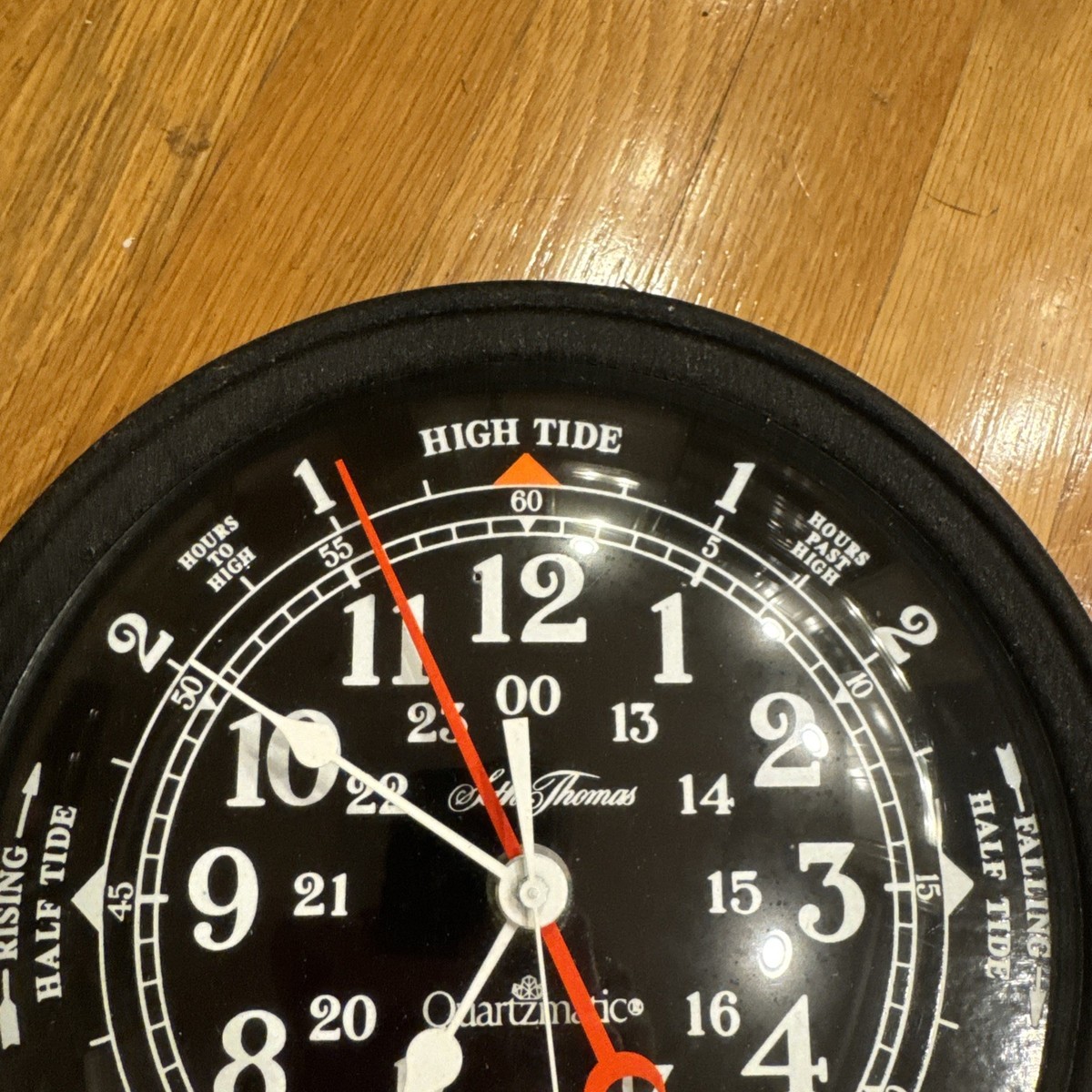 Seth Thomas High Tide, Low Tide Black Wall Clock Nautical 1033-000