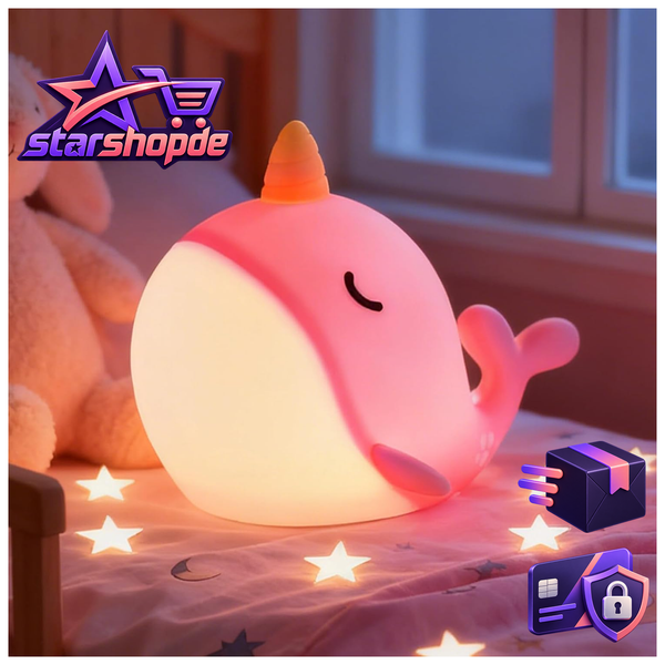 Nachtlicht Silikon Tragbar Touch Dimmbare 7 Farben USB Aufladbar Timer Geschenk-image