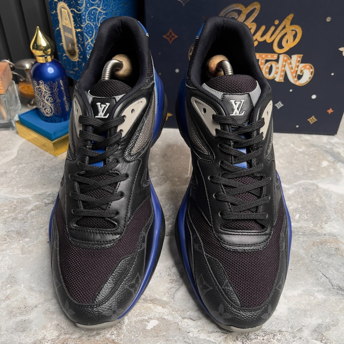 Louis Vuitton LV Trail line Sneakers Monogram Canvas Black Mesh 7 LV 8 US 41 EU Louis Vuitton LV Trail line Sneakers Monogram Canvas Black  main image 2