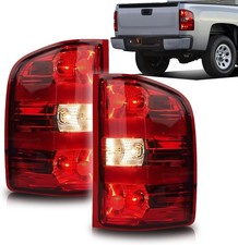 Pair Tail Lights Compatible with 2007-2013 Chevy Silverado 1500 2500HD 3500HD GM