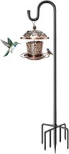 48" or 60" Shepherds Hooks for Outdoor, Heavy Duty Bird Feeder Pole Hummingbird