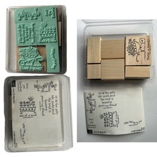 Stampin' Up LOVE YA BUNCHES Wood Mount Rubber Stamp Set