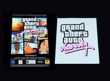 2003 Grand Theft Auto Vice City Sticker PS2 Magazine Print Ad Poster 2000s