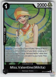 Miss.Valentine (Mikita) OP14-087 The Azure Sea's Seven One Piece TCG Rare Foil