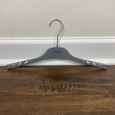 PRADA MILANO Grey Plastic Clothing Hanger Mainetti Shirt Top Dress