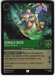Donald Duck - Distracted Traveler 84/204 Wilds Unknown Cold Foil