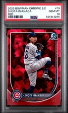 2025 Bowman Chrome Sapphire Edition -  Shota Imanaga Red 1/5 - PSA 10