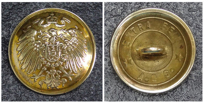 1 Sergeanten Knopf Uniformknopf Preussenadler Assmann A & S Extra Fein 23 mm