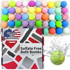 Best Best Bath Bomb Gift Set for - 50 Individually Wrapped Bath Bomb Bulk -Or...