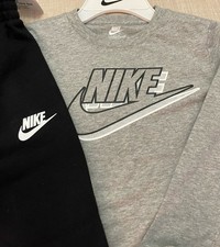 Nike Boys 2pc Set Long Sleeve T-shirt Black Sweatpants/Joggers NWT Sz 4-5 Yrs