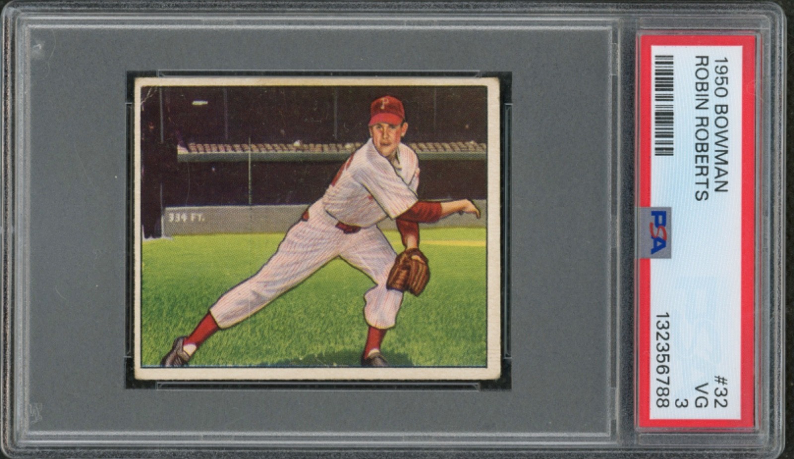 1950 Bowman #32 Robin Roberts :: Philadelphia Phillies ~ PSA 3