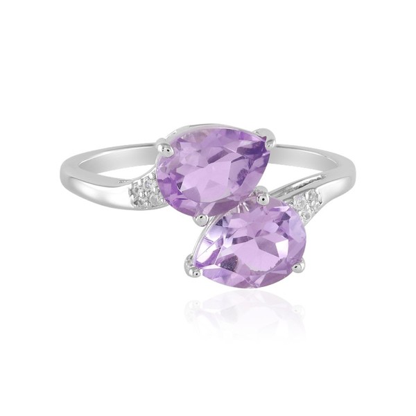 Cavill Lavendel Amethyst Ring 3,11Ct 925 Silber Zirkon Damen Schmuck--image
