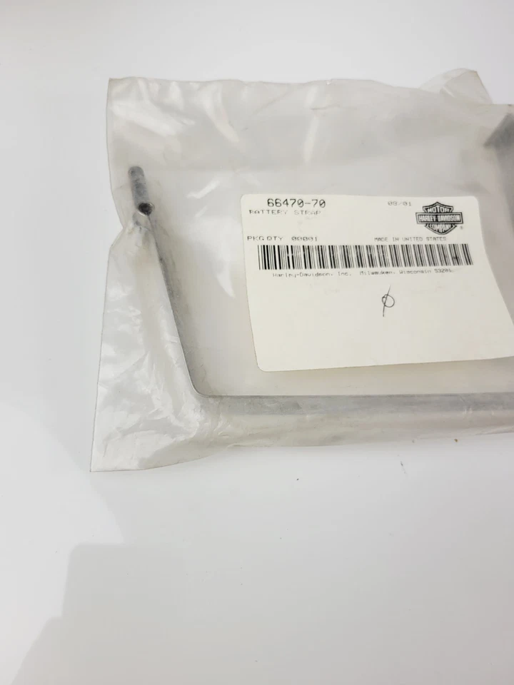 Correa de batería de acero inoxidable Harley-Davidson Super Glide 1970-1978 FX 66470-70 FABRICANTE DE EQUIPOS ORIGINALES Foto 4 de 4