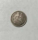 1860-O Seated Liberty Half Dime Nice Original