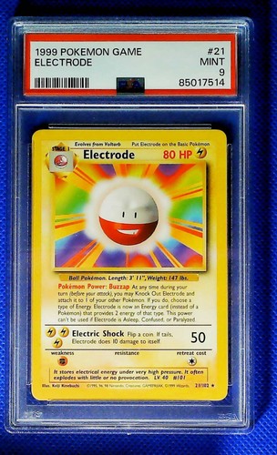 Pokémon TCG Base Set Electrode Rare 21/102 PSA 9 1999 English
