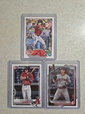 Corbin Carroll 2021 Bowman Prospect 2023 Topps Holiday Lights Image Variation...