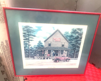 Vintage 1991 Pamela Renfroe Coca Cola Coke Print Remember When LE 17'' x 21''