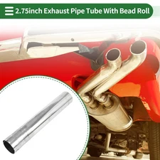 2.75" OD Cut End Straight Mandrel Exhaust Tube 18" Length T304 Stainless Steel