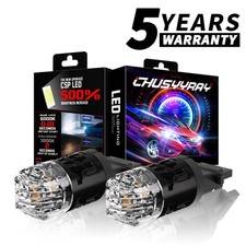 Pair Upgraded 3157 3156 4157 LED Backup Reverse Light Bulbs Super Bright White A