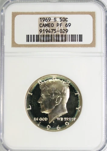 1969-S Kennedy Half Dollar NGC PF 69 Cameo #GA5-29 "Early Certification Number"