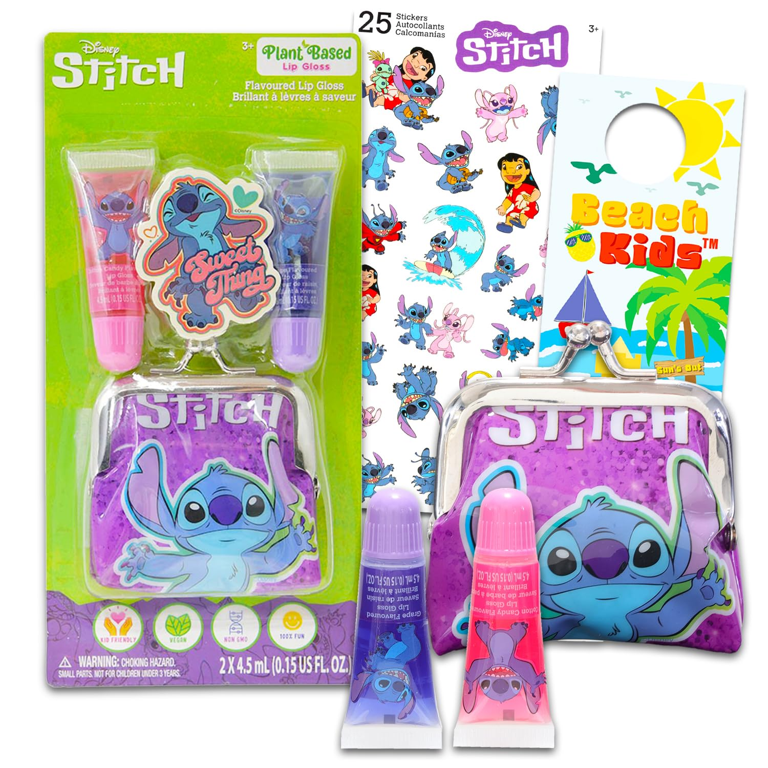 Stitch Lip Gloss Tubes Bundle 2 Assorted Lilo & Stitch Flavors