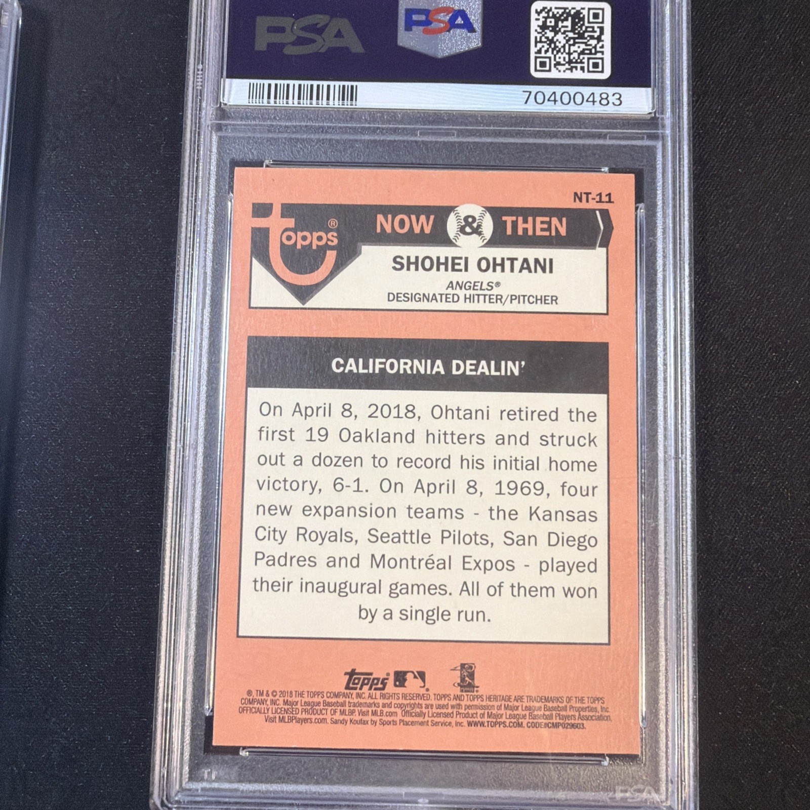 2018 Topps Heritage High Number - Now & Then Shohei Ohtani #NT-11 (RC) view 3