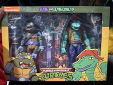 NECA TMNT Teenage Mutant Ninja Turtles Slash & Leatherhead 2 Pack Action Figures