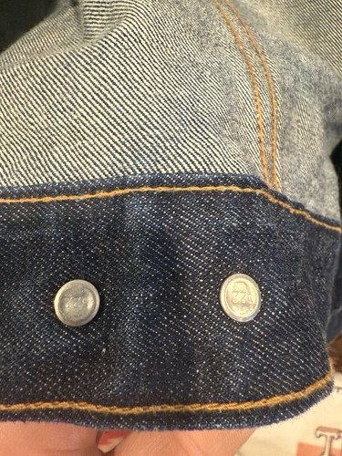 Vintage 60s Levi’s Men’s Denim Blue Jean Jacket Size 44 70505 0217 type 3 Big E - Picture 6 of 12